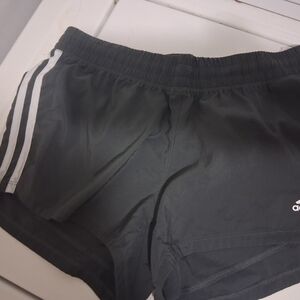 adidas Women's Athletic Shorts - Black with White Stripes